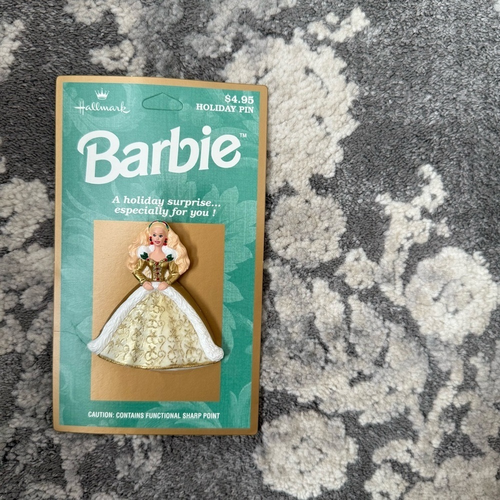 New Vintage 1996 Barbie Doll Holiday Pin
Hallmark